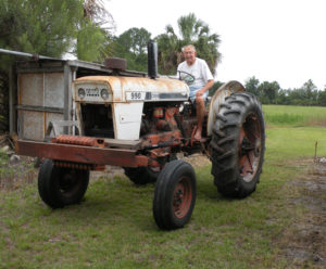 Bob Jontes on his Case tractor