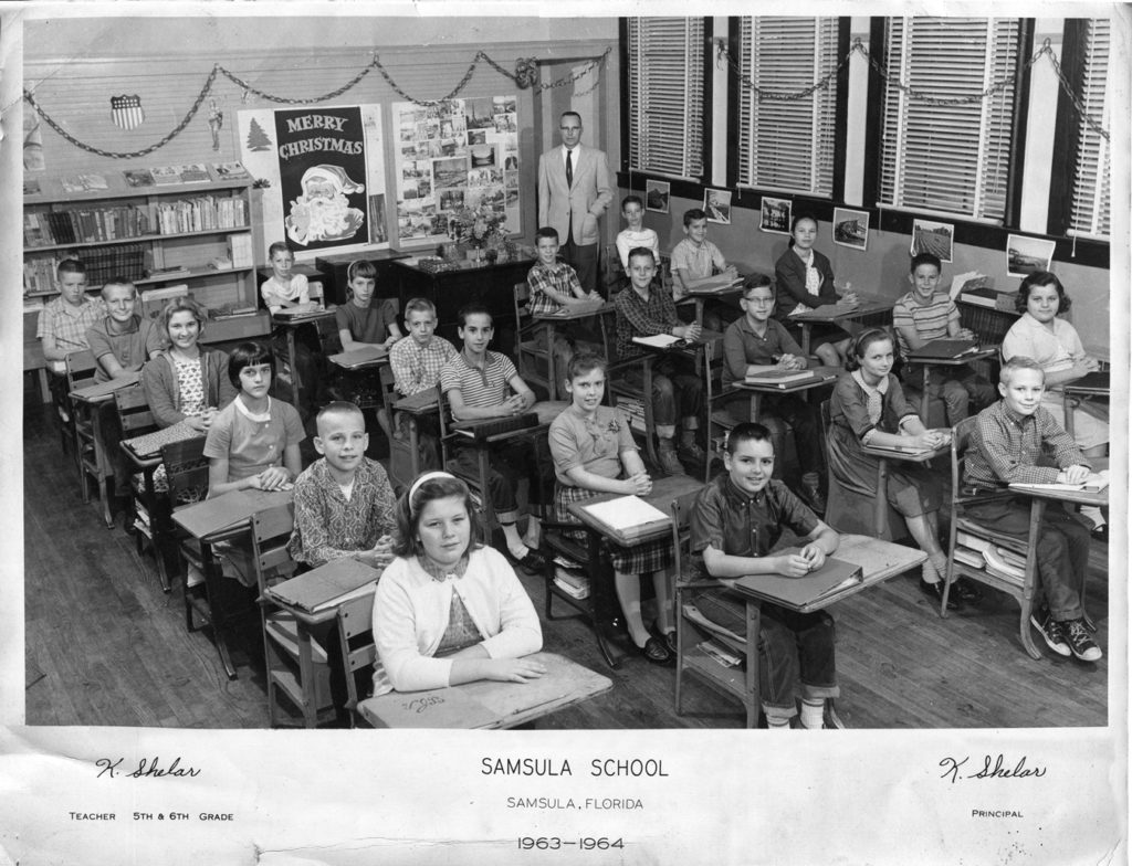 fifth and sixth grade students in Samsula School, 1963-64